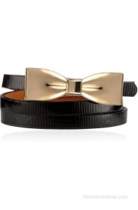 Calvino Girls Casual, Evening/Party Black Artificial Leather Belt(Black)